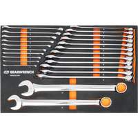 12-Point Long Pattern Combination Metric Wrench Set in Foam Storage Tray, Open-Ended, 24 Pieces, Metric Groupe Belzile Dickner