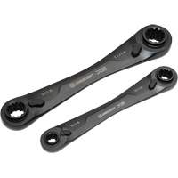 X6 4-in-1 Black Oxide Spline Ratcheting SAE Wrench Set, 2 Pieces, Imperial Groupe Belzile Dickner