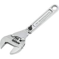 Adjustable Ratcheting Flex Wrench, 8" L, 2-27/50" Max Width, Chrome/Polished Groupe Belzile Dickner