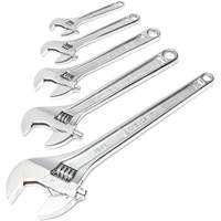 Chrome Wrench Set, Adjustable, 5 Pieces, Imperial and Metric Groupe Belzile Dickner