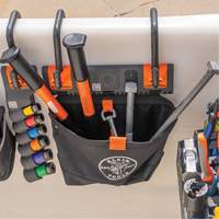 Bucket Work CentreS-Hook Hardware Pouch Module, Nylon, 1 Pockets, Black/Orange Groupe Belzile Dickner