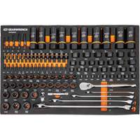 Jeu d'outils de m&eacute;canicien dans des plateaux modulaires en mousse avec conteneur de rangement, 247 morceaux Groupe Belzile Dickner