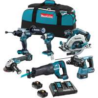 LXT Brushless 6 Tool Combo Kit, Lithium-Ion, 18 V Groupe Belzile Dickner