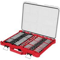 Metric/SAE Ratchet & Socket Set with PACKOUT Low-Profile Organizer, 98 Pcs, 3/8" Drive Size Groupe Belzile Dickner