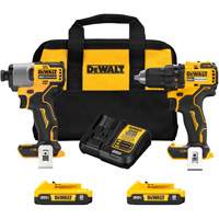 Brushless Cordless Drill/Driver & Impact Driver Combo Kit, Lithium-Ion, 20 V Groupe Belzile Dickner