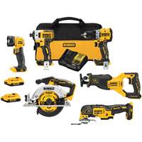 XR&reg; Cordless Brushless 6-Tool Combo Kit , Lithium-Ion, 20 V Groupe Belzile Dickner