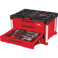 64-Piece Hand Tool Set with PACKOUT 4 Drawer Tool Box, 16-3/10" x 22-1/5" x 14-3/10", Black/Red Groupe Belzile Dickner