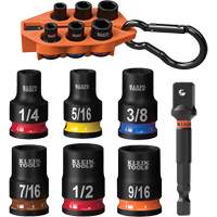 Grab-And-Go Impact Socket Set, SAE, 7 Pcs, Impact, 3/8" Drive Size Groupe Belzile Dickner