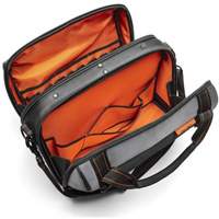 17" Tradesman Closed Top Tool Bag, Polyester, 3 Pockets, Black/Grey/Orange Groupe Belzile Dickner