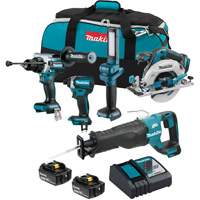 LXT Brushless Cordless 5 Tool Combo Kit, Lithium-Ion, 18 V Groupe Belzile Dickner