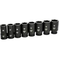 Jeu de douilles SAE &agrave; 6 pans, 8 Mcx, Chocs, Prise de 3/4", Profond Groupe Belzile Dickner