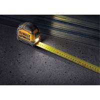 TOUGHSERIES Lighted Tape Measure, 26'/8 m, Imperial & Metric Graduations Groupe Belzile Dickner