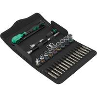 SA 14 Zyklop Comfort Ratchet Set with Reversing Lever, 28 Pcs, 1/4" Drive Size Groupe Belzile Dickner