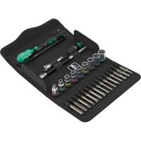 SA 15 Zyklop Comfort Ratchet Set with Reversing Lever, 28 Pcs, 1/4" Drive Size Groupe Belzile Dickner