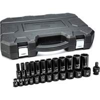 6-Point SAE Socket Set, 25 Pcs, Impact, 3/8" Drive Size, Deep Groupe Belzile Dickner