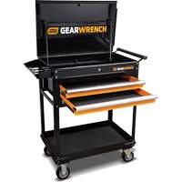 Chariot utilitaire, 2 tiroirs, 32-1/2" la x 42" h, Noir/Orange Groupe Belzile Dickner