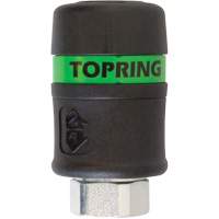 Raccord rapide TOPQUIK Ultraflo 7,8 mm, Composite en polyester, 3/8", NPT femelle, 174 PSI Groupe Belzile Dickner