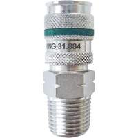 Raccord rapide QUIKSILVER Ultraflo 7,8 mm, Acier zingu&eacute;, 1/2", NPT m&acirc;le, 362 PSI Groupe Belzile Dickner