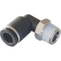 Adaptateur coude m&acirc;le NPT MAXFIT &agrave; raccord instantan&eacute; (push-to-connect), 3/8" x 1/2" dia., Polym&egrave;re PBT Groupe Belzile Dickner