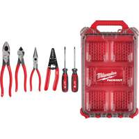 Dipped Grip Pliers, Wire Stripper & Cushion Grip Screwdrivers Set with PACKOUT Organizer Groupe Belzile Dickner