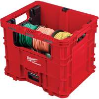 PACKOUT Wire Pulling XL Crate, 15-3/4" x 18-5/8" x 15", Black/Red Groupe Belzile Dickner