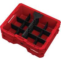 PACKOUT Low-Profile Crate, 15" x 18-5/8" x 6-5/8", Black/Red Groupe Belzile Dickner