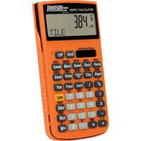 Calculatrice de fournitures orange haute visibilit&eacute; avec &eacute;tui robuste Groupe Belzile Dickner