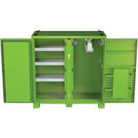 Ventilated Onsite PPE Storage Cabinet, Steel, High-Visibility Lime Green Groupe Belzile Dickner