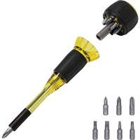 8-in-1 Tru-Grip Screwdriver with Stubby, 6-57/100" L, Plastic Handle Groupe Belzile Dickner