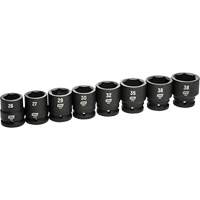 6-Point Metric Socket Set, 8 Pcs, Impact, 3/4" Drive Size Groupe Belzile Dickner