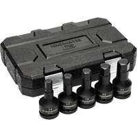 Metric Impact Bit Socket Set with Blow Mold Case, Hex, 3/4" Drive, 5 Pcs Groupe Belzile Dickner