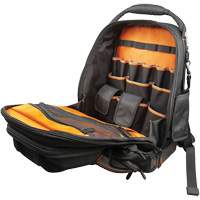 Tradesman Pro Tool Master Tool Bag Backpack, 11" L x 13-1/2" W, Black/Grey/Orange, Polyester Groupe Belzile Dickner