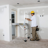 Mobile Work Scaffolding - Maxi Square Scaffolding, Aluminum Frame, 74" D x 75" H Groupe Belzile Dickner