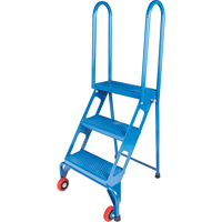 Portable Folding Ladder, 3 Steps, Perforated, 30" High VC437 | Dickner Inc