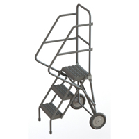 Rolling Ladder, 3 Steps, Serrated, 30" High VC530 | Dickner Inc