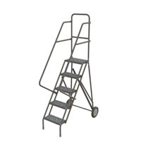 Rolling Ladder, 5 Steps, Serrated, 50" High VC532 | Dickner Inc