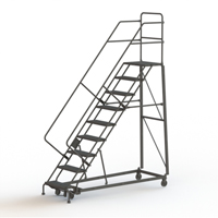 Heavy Duty Safety Slope Ladder, 9 Steps, Perforated, 50° Incline, 90" High Groupe Belzile Dickner