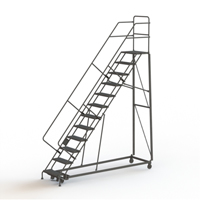 Heavy Duty Safety Slope Ladder, 12 Steps, Serrated, 50° Incline, 120" High Groupe Belzile Dickner