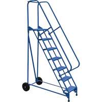 Roll-A-Fold Ladder, 7 Steps, Perforated, 70" High VD455 | Dickner Inc