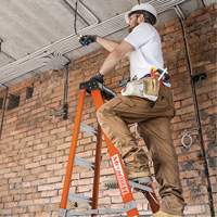 Step Ladder, 12', Fibreglass, 375 lbs. Capacity, Type 1AA Groupe Belzile Dickner