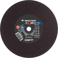 Meule &agrave; tronçonner Ripcut II pour la coupe de l'acier inoxydable et l'acier sur scies fixes, 14" x 1/8", Arbre de 1", Type 1, Oxyde d'aluminium, 4400 Tr/min Groupe Belzile Dickner