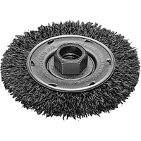 Twist Know Wire Wheel, 4" Dia., 0.02" Fill, 5/8"-11 Arbor, Stainless Steel Groupe Belzile Dickner