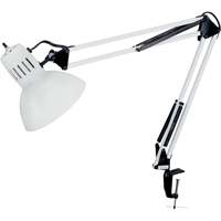 Lampes de bureau à pince - Bras flexible, 100 W, Incandescente, Pinces serre-joints, Col 36", Blanc XA983 | Dickner Inc