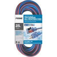 Arctic Blue TPE-Rubber Locking Extension Cord, All-Weather, SJEOW, 12/3 AWG, 15 A, 25' Groupe Belzile Dickner