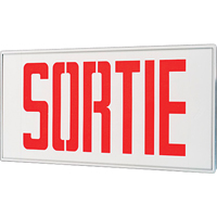 Stella Exit Signs - Sortie, LED, Hardwired, 17-1/2" L x 18-1/2" W, French XB933 | Dickner Inc