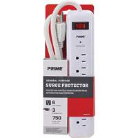 Surge Protector, 6 Outlets, 750 J, 1875, 3' Cord Groupe Belzile Dickner