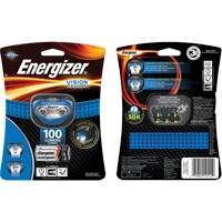Lampe frontale Vision, DEL, 100 lumens, 10 hres de fonctionnement, piles AAA Groupe Belzile Dickner