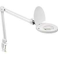 Adjustable Magnifier Lamp, 5 Diopter, LED Light, 47" Arm, C-Clamp, White Groupe Belzile Dickner