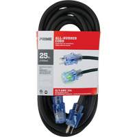 All-Rubber Extension Cord, Outdoor, SJOOW, 12/3 AWG, 15 A, 25' Groupe Belzile Dickner