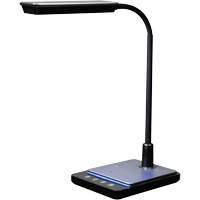 Lampe de bureau à col de cygne avec chargeur USB, 8 W, DEL, Col 15", Noir XI752 | Dickner Inc